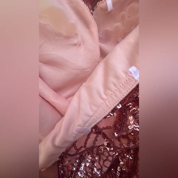 Angel Strapless Sequin Dress - Pink - Picture 10 of 11